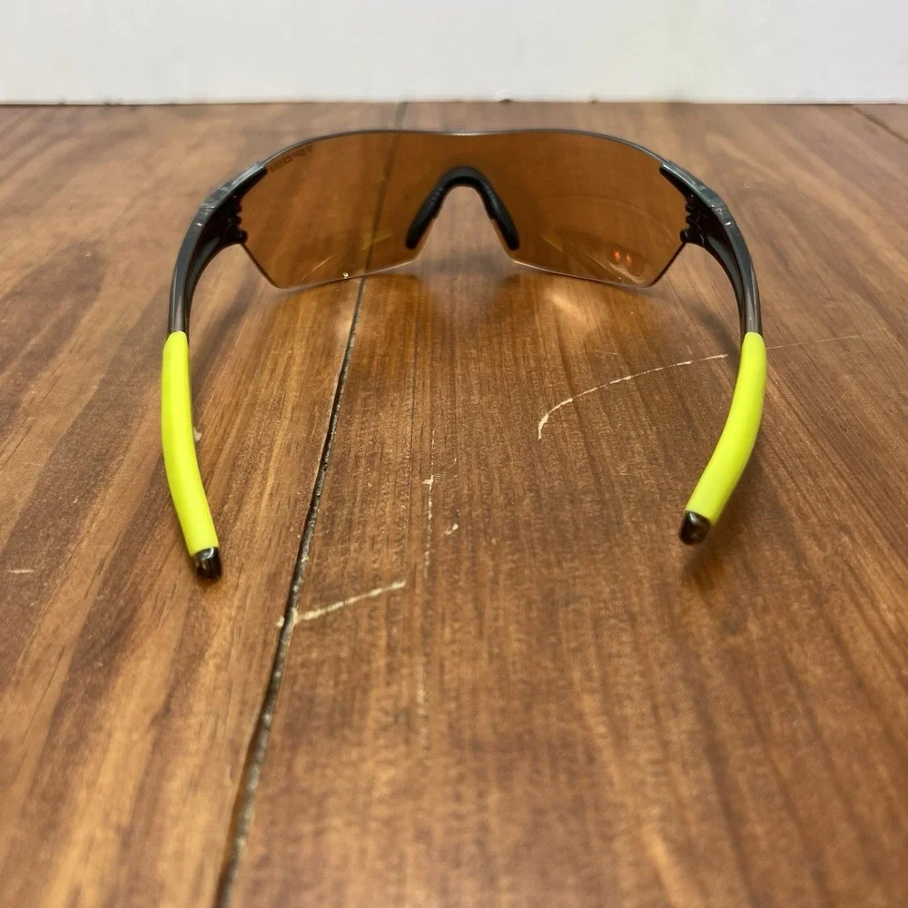 Tifosi Shield Sport Sunglasses Amber Lens Black Yellow Cycling Running Golf